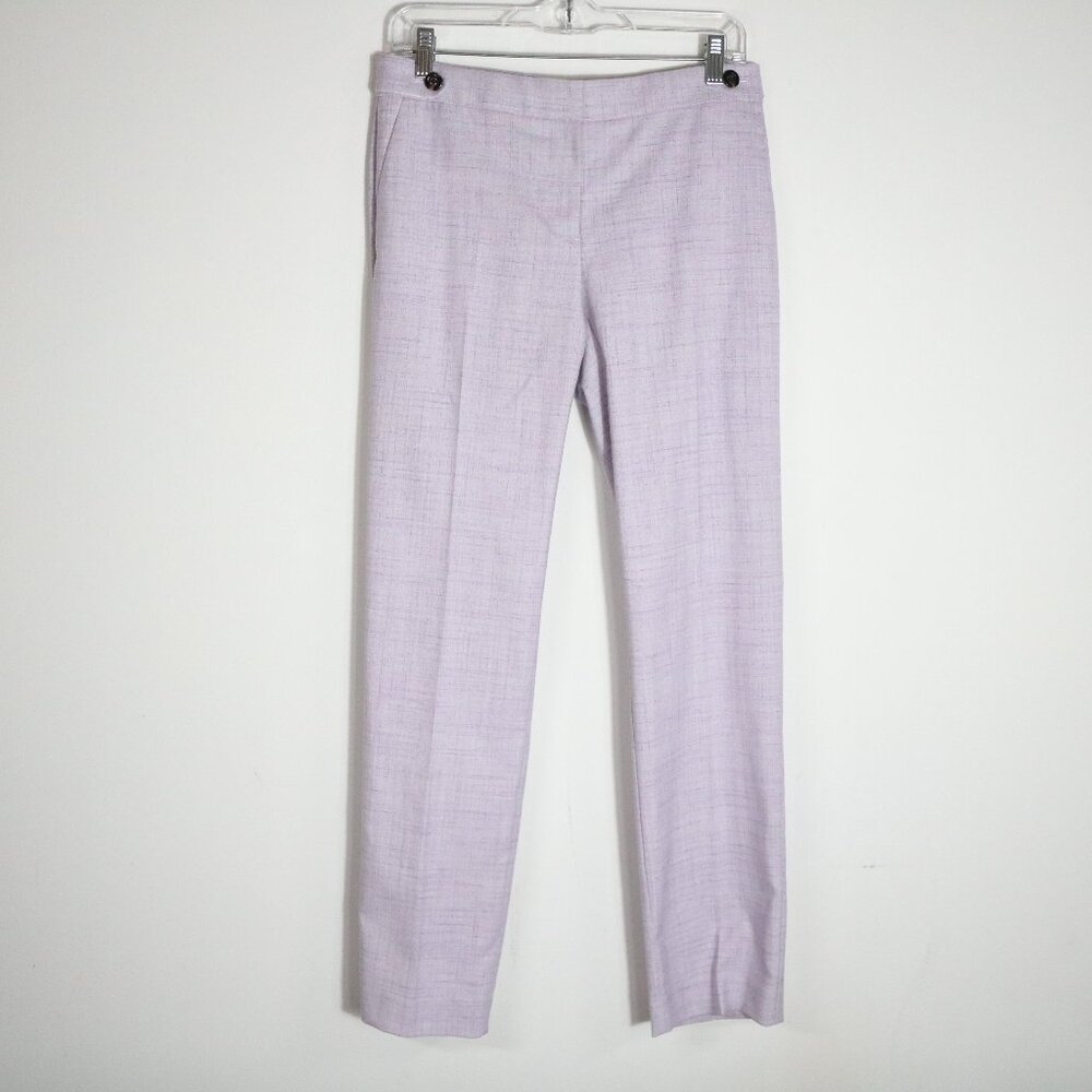 Ann Taylor The Straight Leg Trouser Pant Women 2 Pastel Purple Mid Rise Workwear